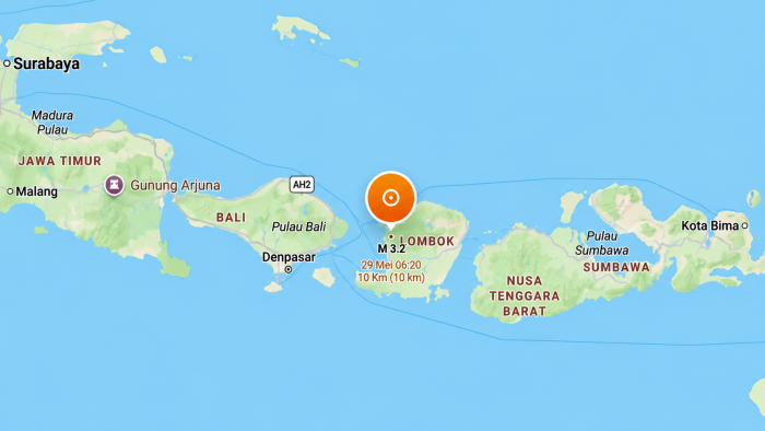 Gempa Terkini 3,2 Magnitudo Guncang Wilayah Lombok Barat