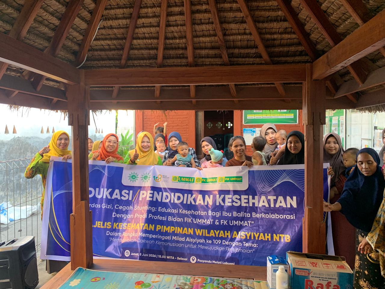 PWA NTB Gandeng FK UMMAT dan FIK UMMAT Gelar Edukasi Gizi untuk Cegah Stunting di Posyandu Melati Labuapi